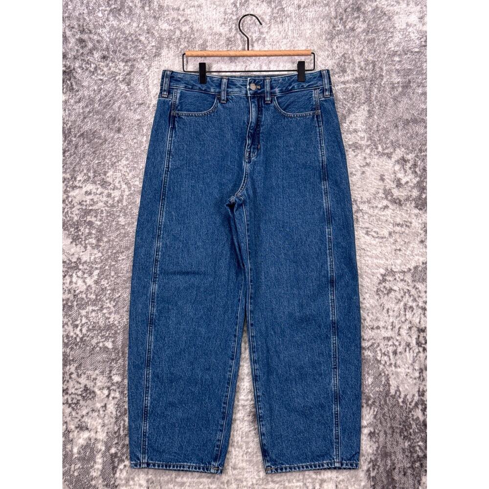 J Crew Barrel Leg Jeans 27 Womens Blue Denim